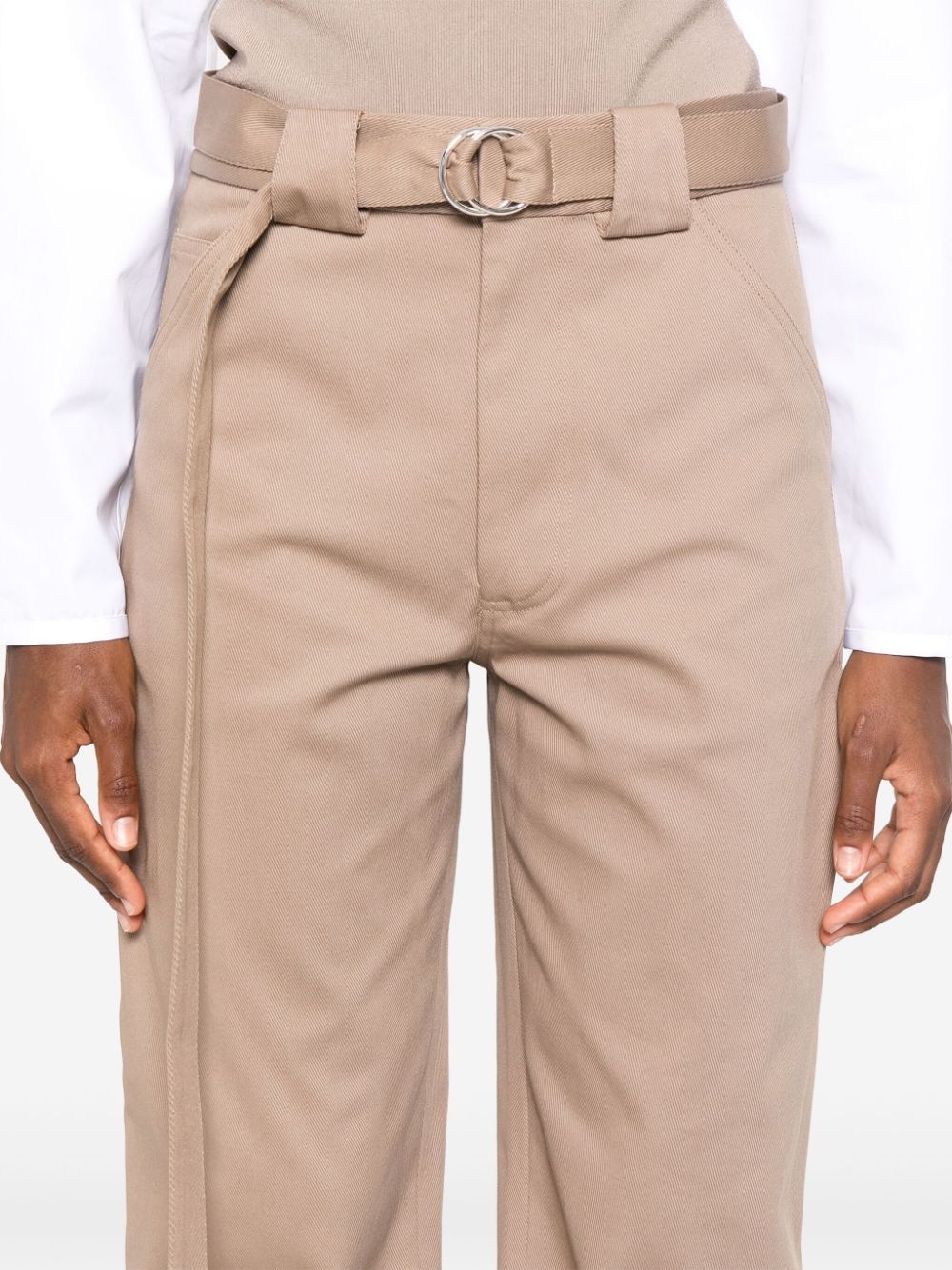 knit band cargo trousers - 5