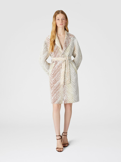 Missoni Single-breasted coat in fabric with 3D zig zag pattern outlook