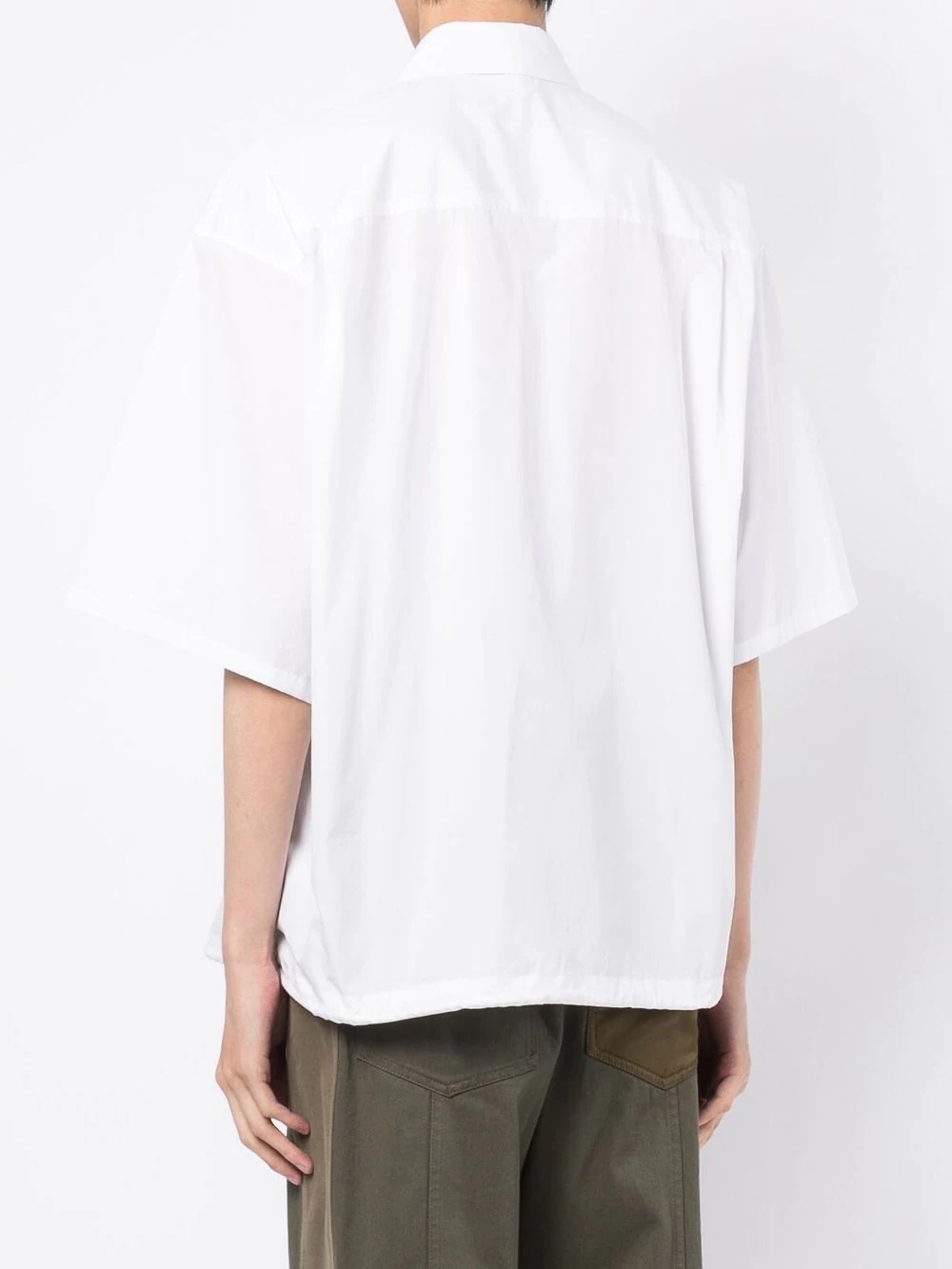 jetted-pocket short-sleeved shirt - 4