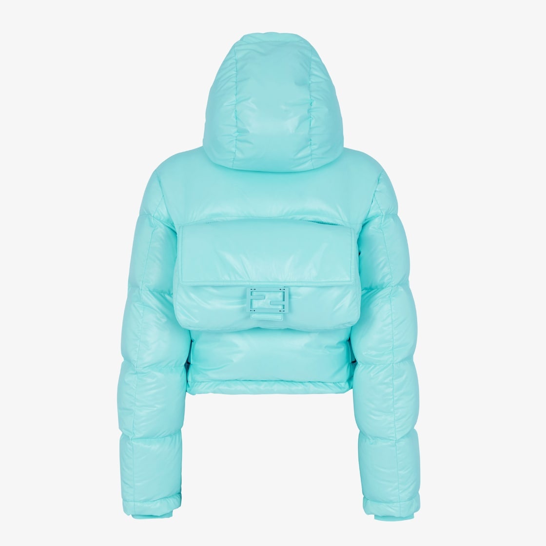 Light blue nylon down jacket - 2