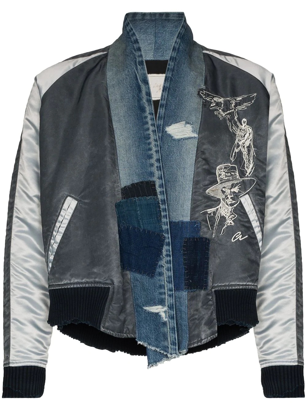 Souvenir kimono-style bomber jacket - 1