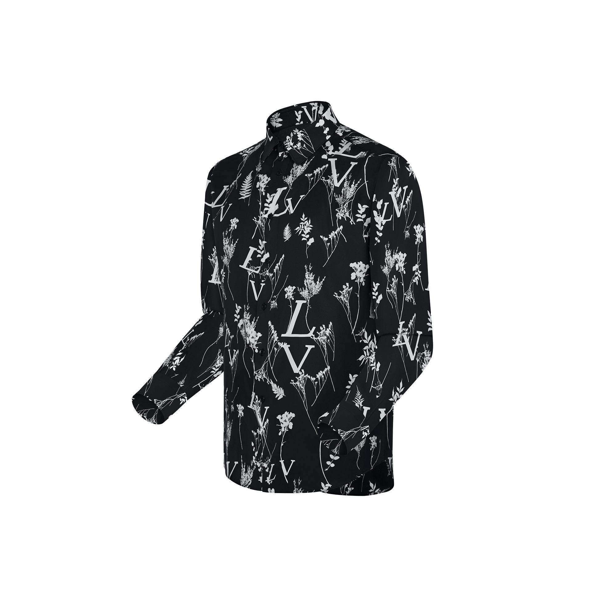 LV Printed Leaf Regular Long-Sleeved Shirt - 2