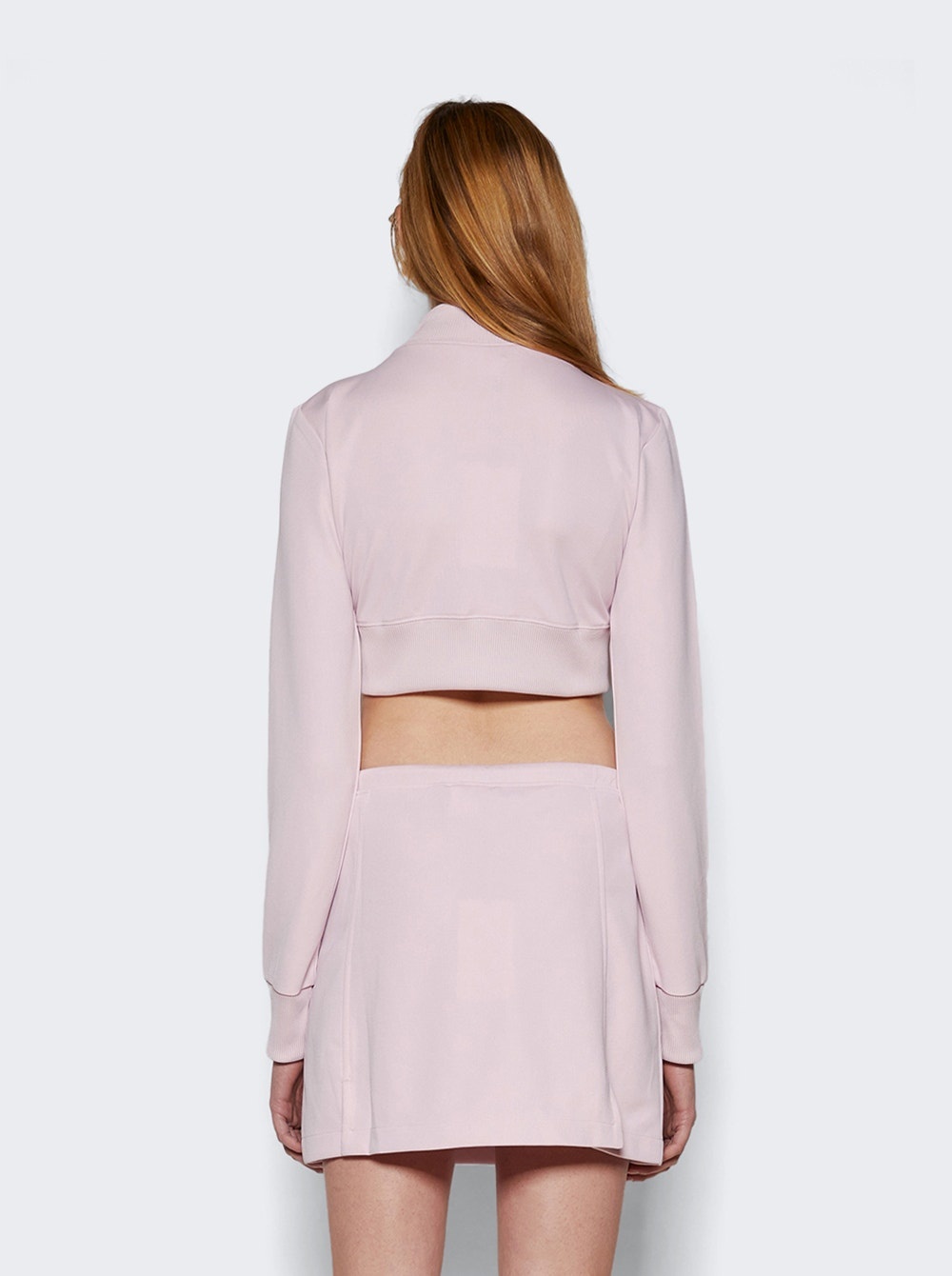 Cropped Tracksuit Jacket Powder Pink - 5