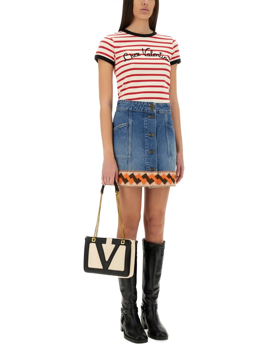 STRIPED COTTON JERSEY T-SHIRT - 2