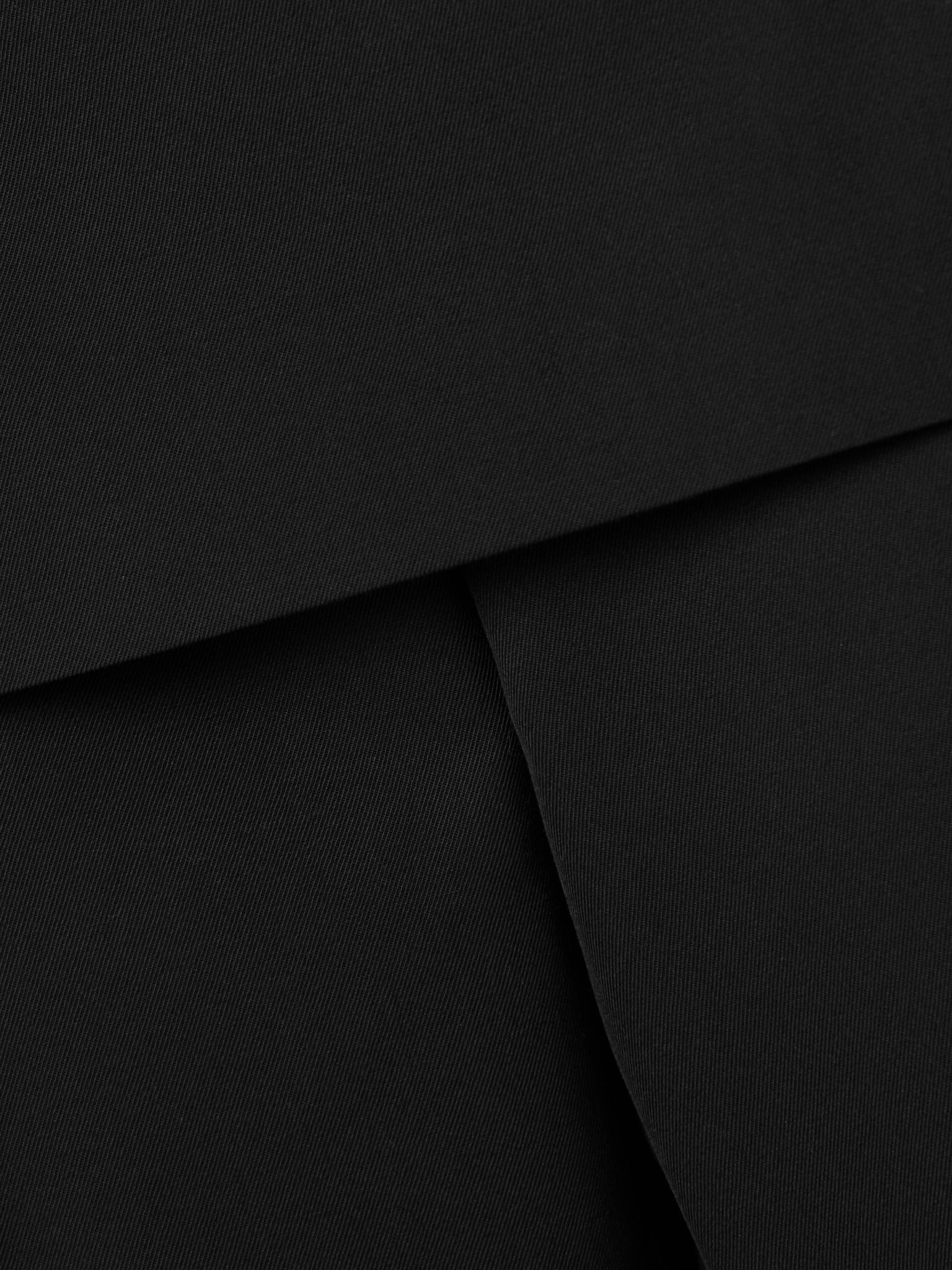Layered wool-twill straight-leg pants Black - 5