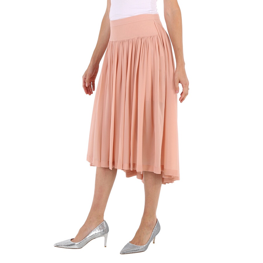 Stella McCartney Ladies Rose, Rose Pleated Silk Midi Flare Skirts - 3