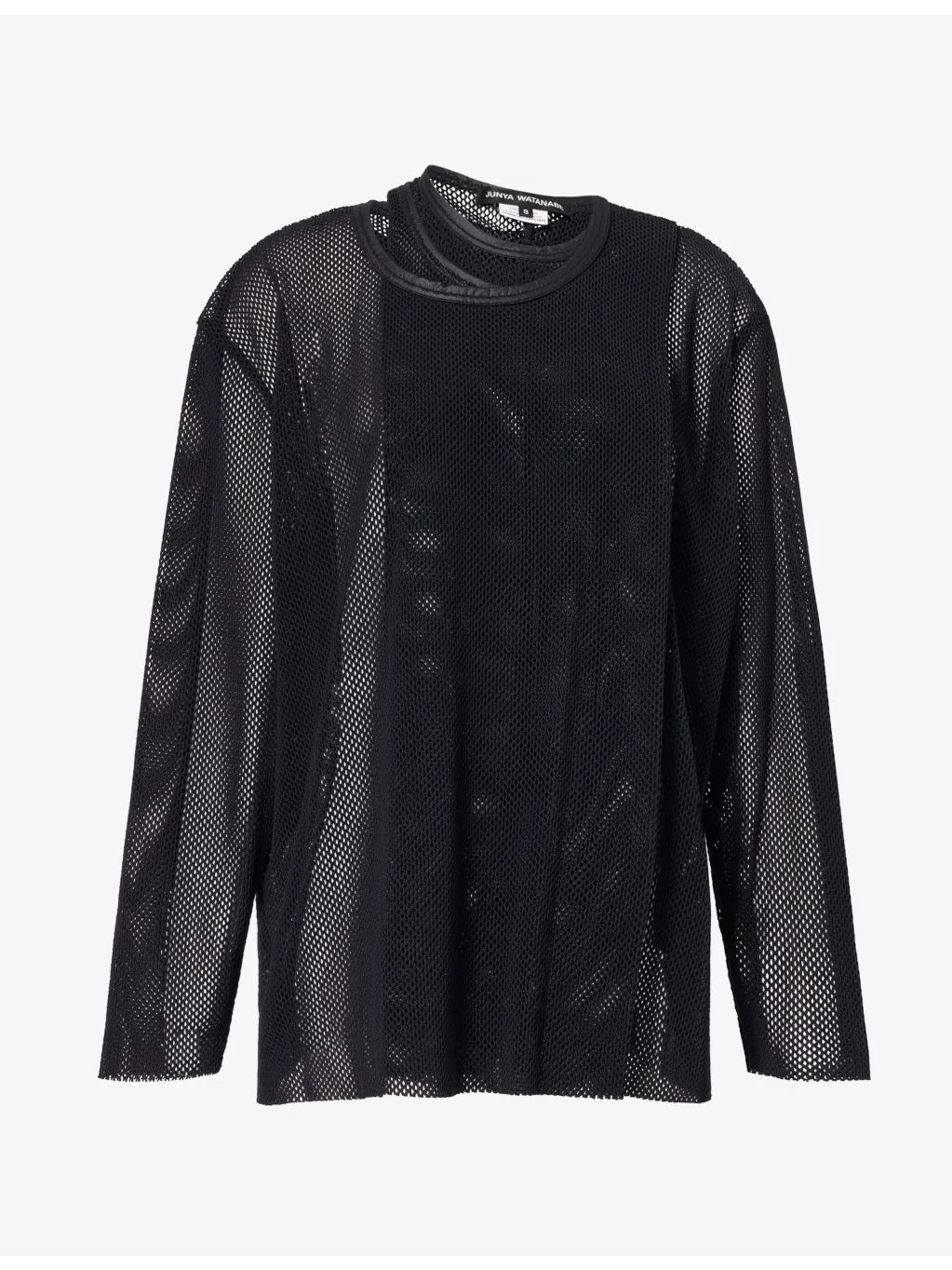 Oversized Long-Sleeve Mesh Top - 1