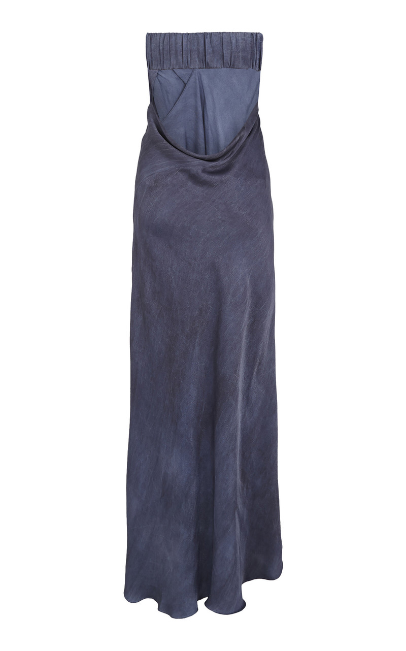 Elira Strapless Gathered Maxi Dress grey 6