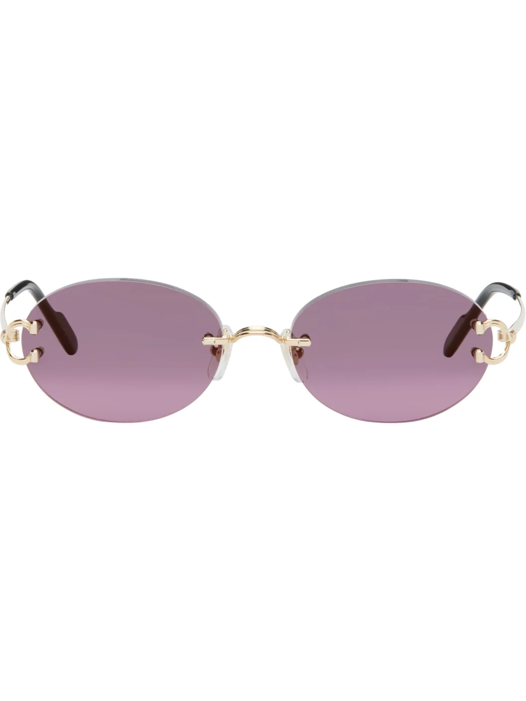 Gold Signature C Round Sunglasses - 1
