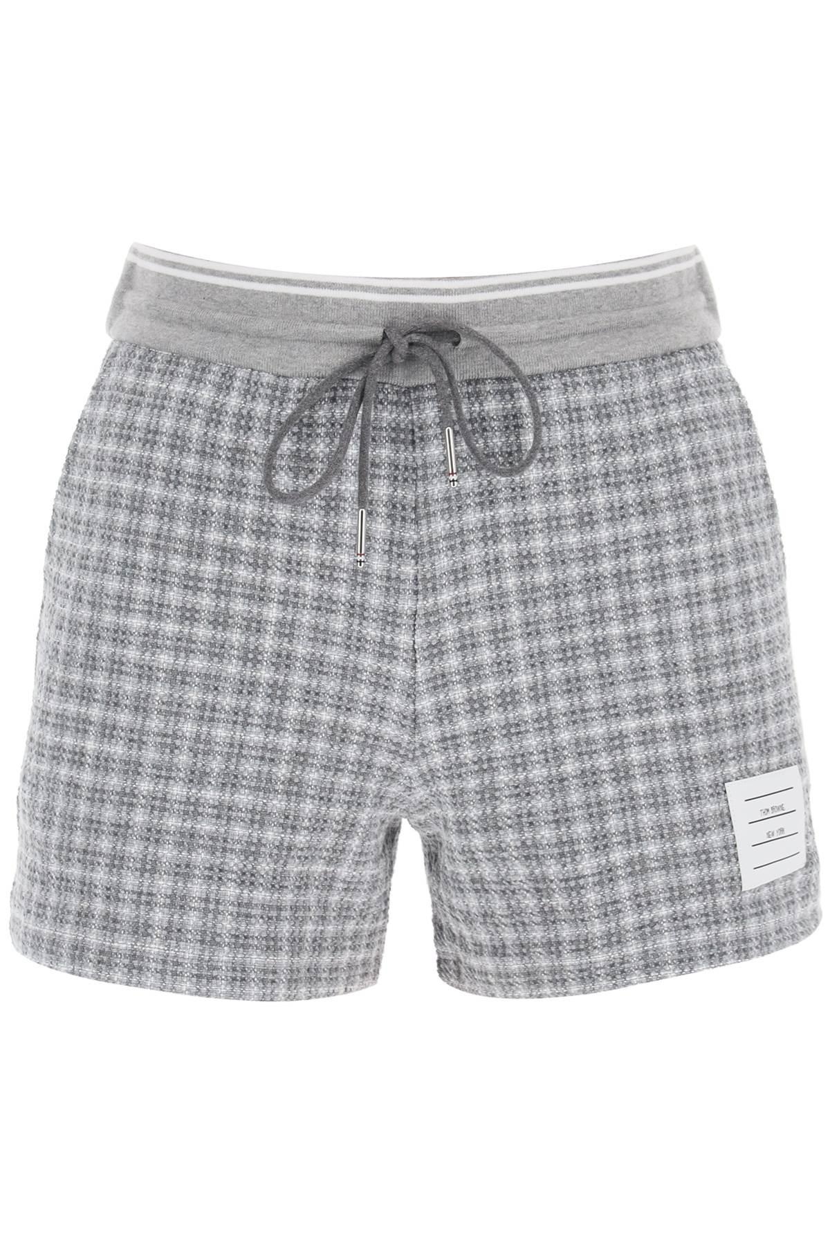 CHECK TWEED SWEATSHORTS - 1