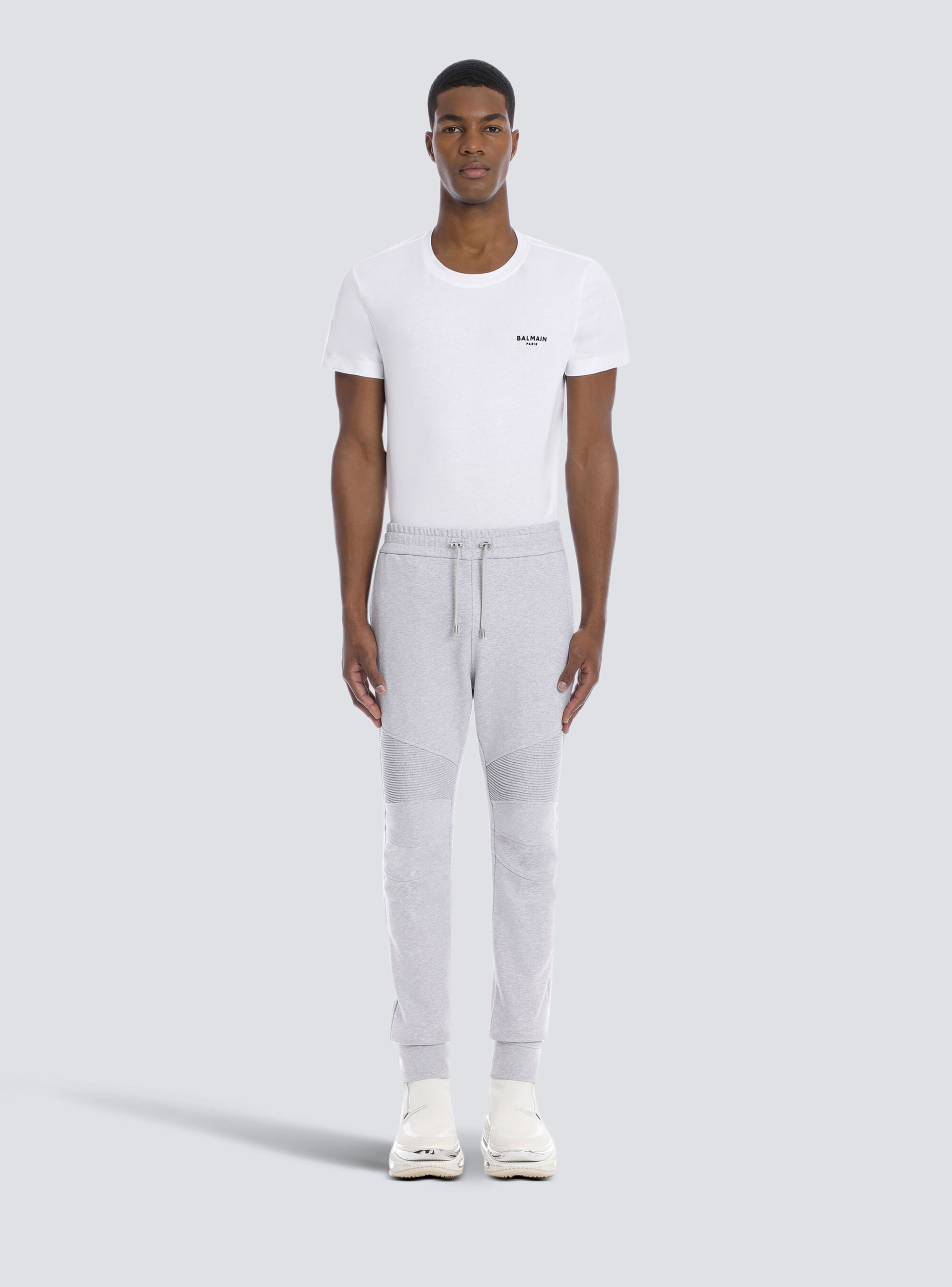 Cotton sweatpants with Balmain Paris logo - 2
