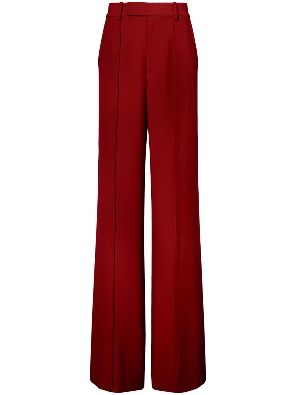 wide-leg crepe trousers - 1