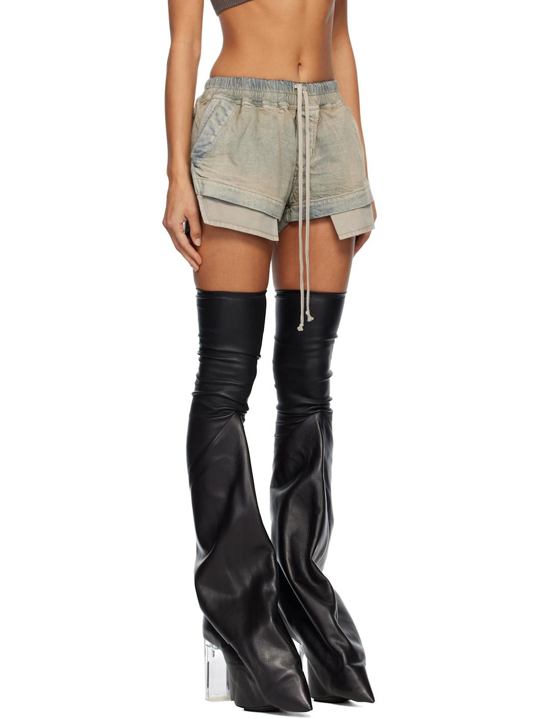 Gray Concordians Fog Boxer Denim Shorts - 2