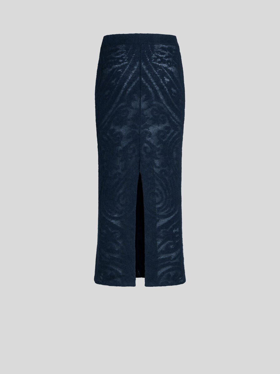 KNIT JACQUARD SKIRT - 5