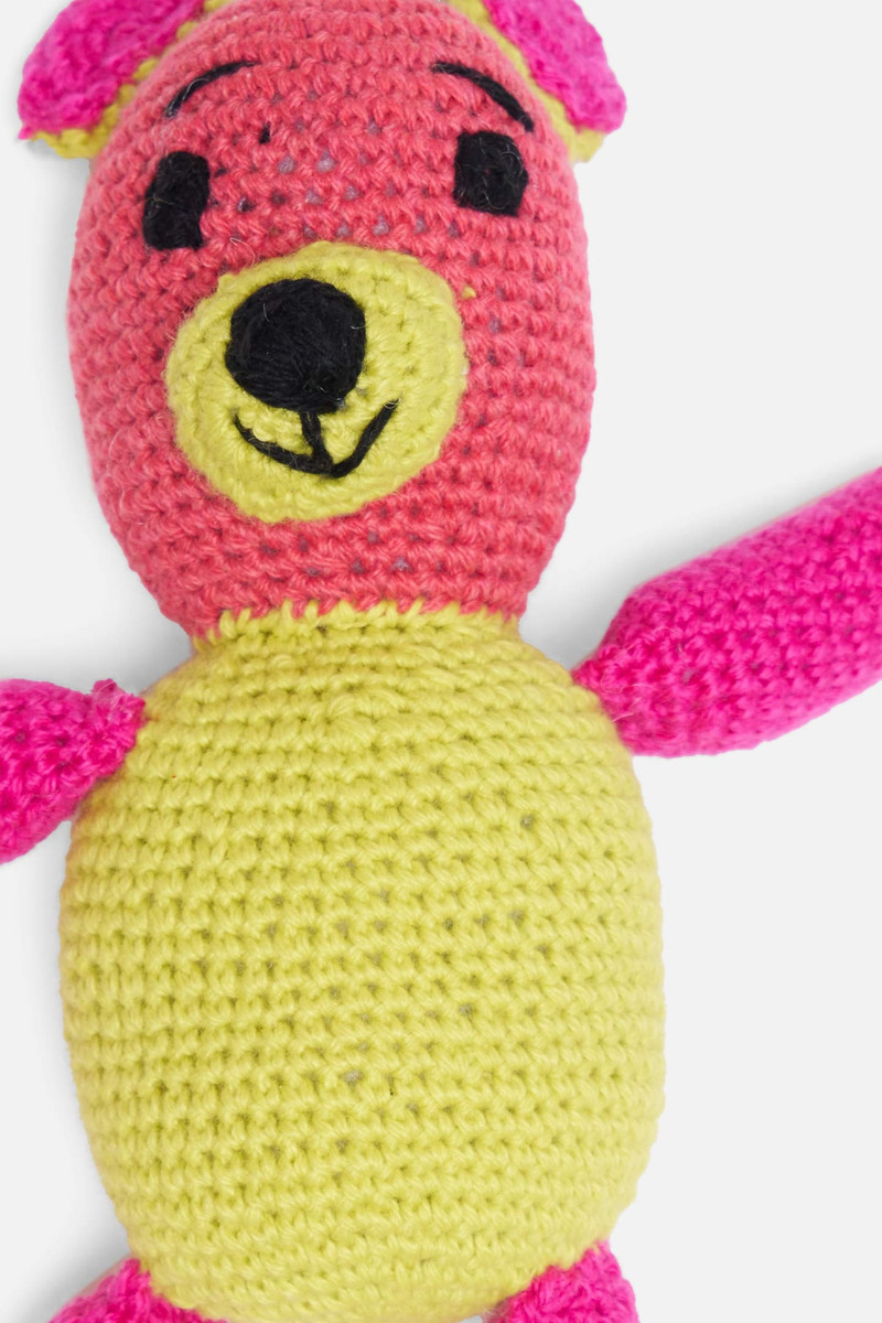 The Elder Statesman CROCHET TEDDY BEAR KEYCHAIN CHARM outlook