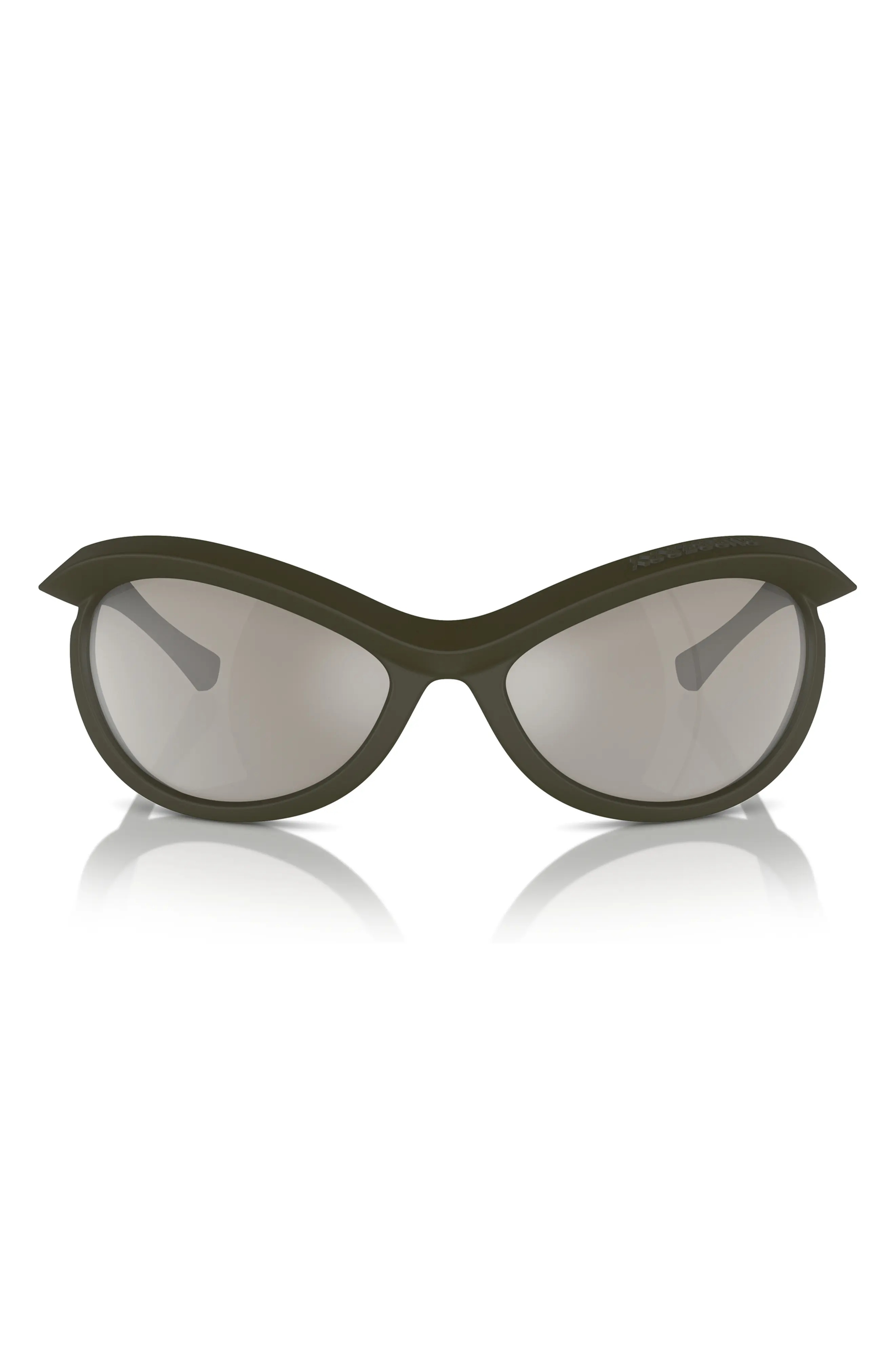 66mm Oversize Irregular Sunglasses - 4