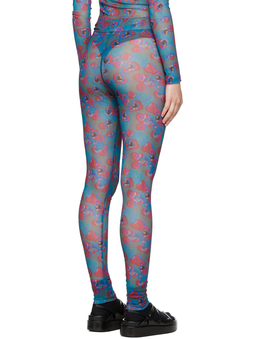Blue Polka Dot Leggings - 3