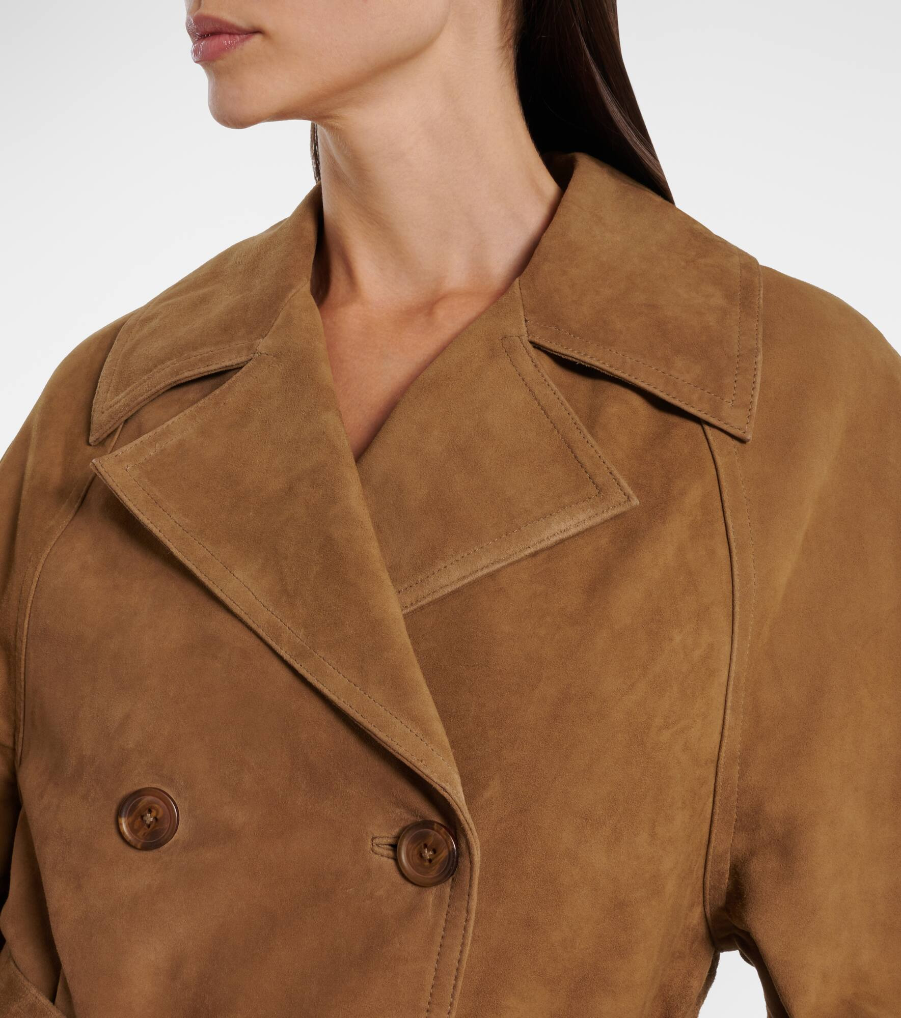 Belted suede jacket - 4