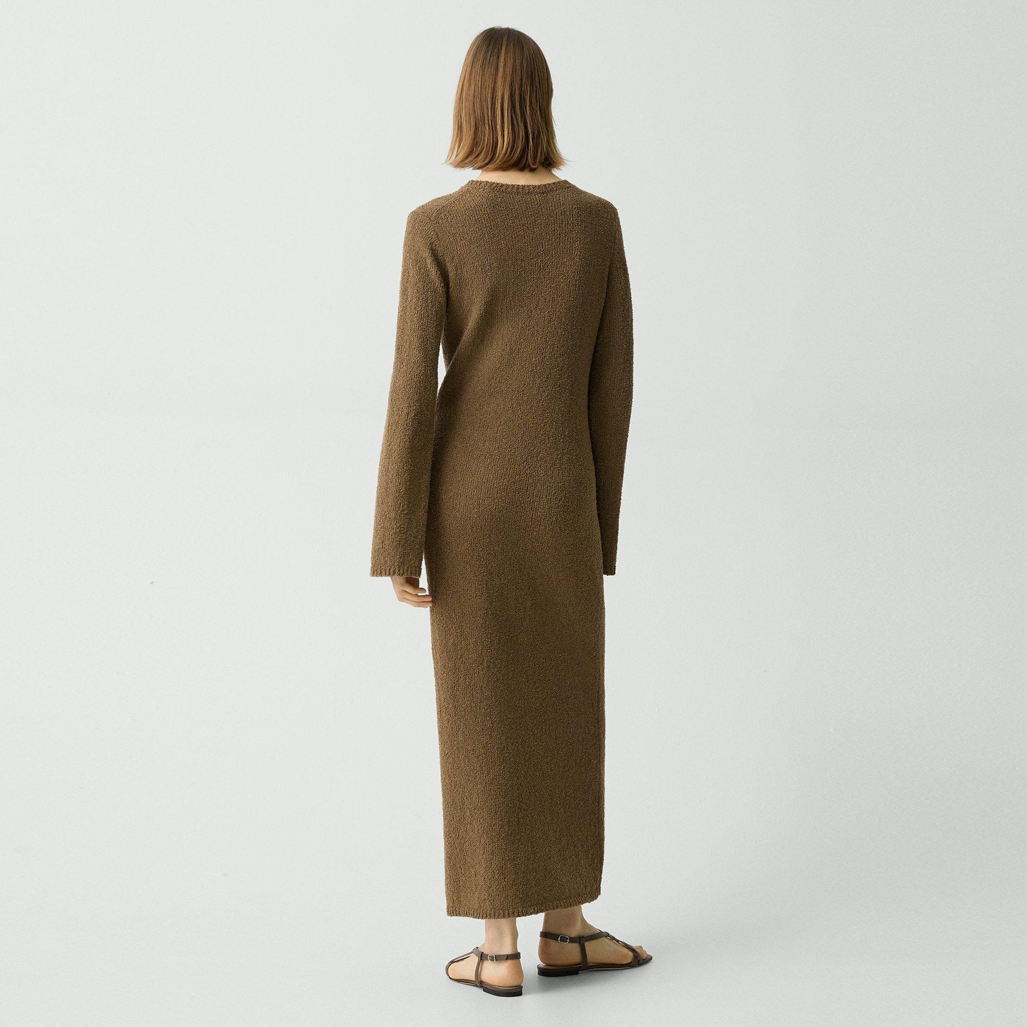 Bouclé Midi Dress in Cotton-Blend - 4