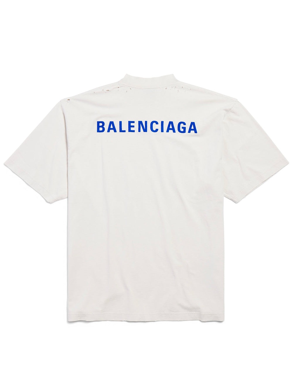 Balenciaga Back T-Shirt Medium Fit In Dirty White/Blue - 2