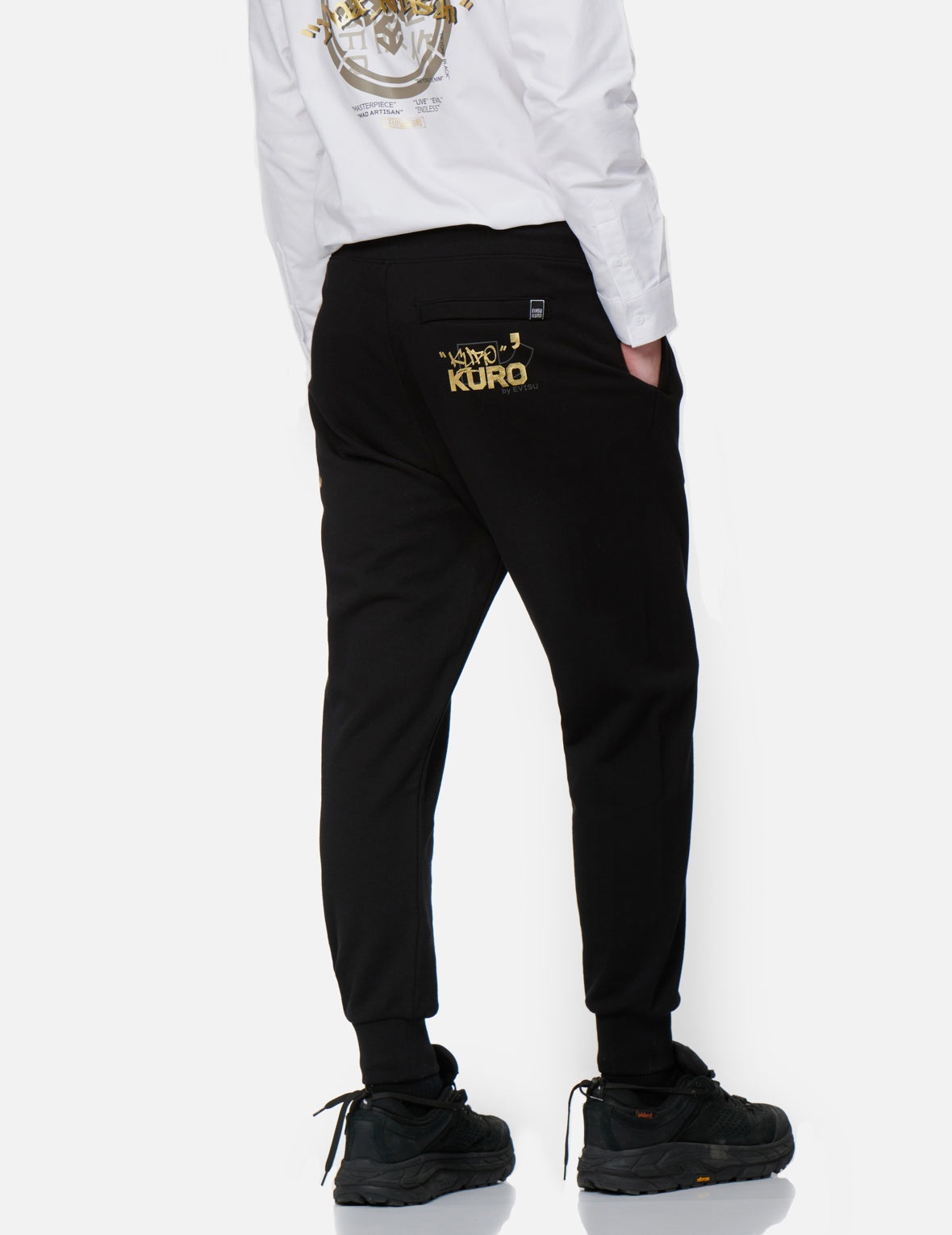 Dripping Hannya Skull Print Sweatpants - 8