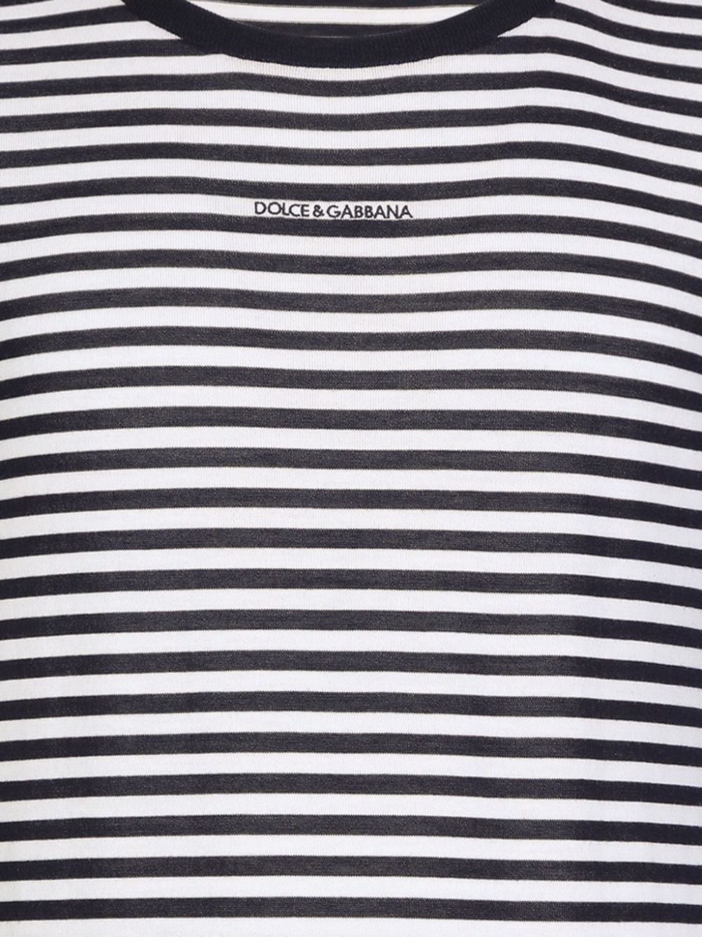 logo-embroidered striped jumper - 2