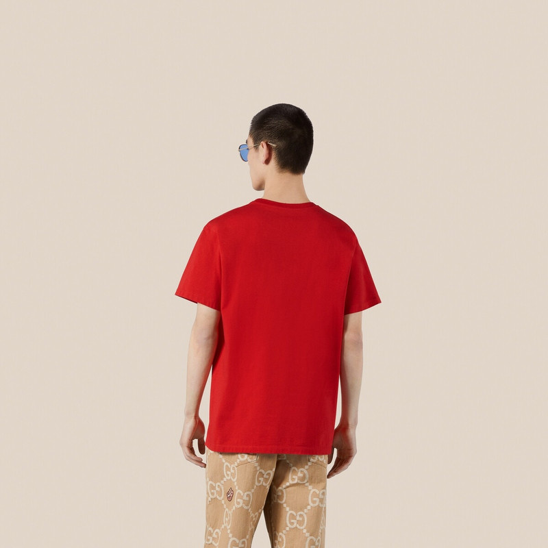 Animals print cotton T-shirt 6