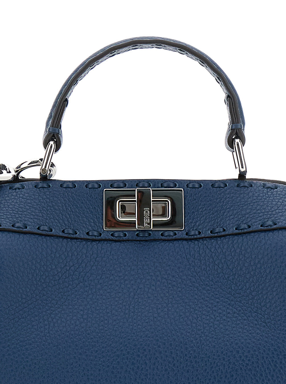 Fendi Women 'Peekaboo Iseeu Small' Blue Handbag With Shoulder Strap In Leather Woman - 5