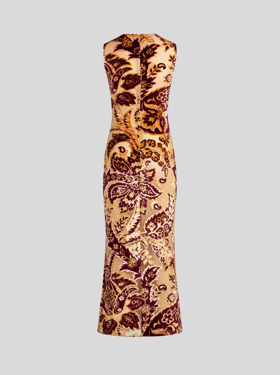 Etro TULLE AND JACQUARD VELVET DRESS | REVERSIBLE
