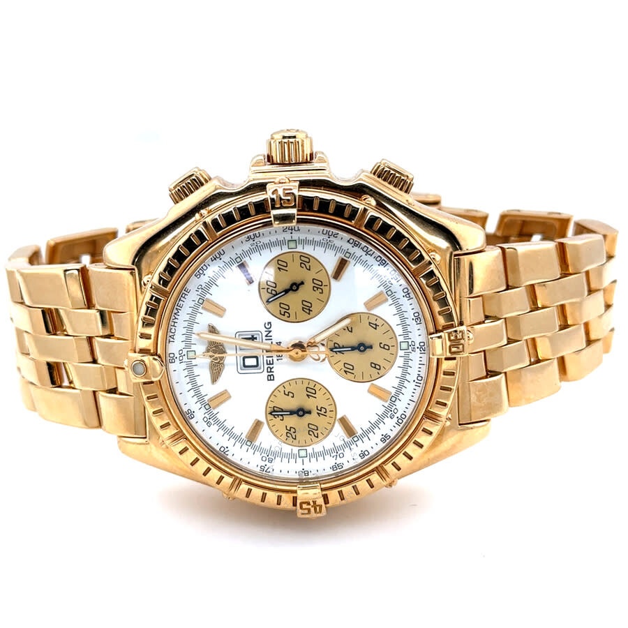 Pre-owned Breitling Crosswind Chronograph Automatic Chronometer White Dial Men's Watch K44355 - 5