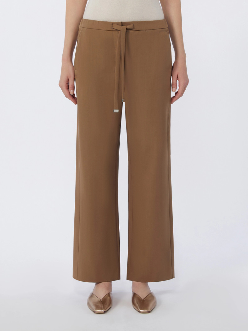 ARGENTA Wool gabardine trousers - CAMEL 3