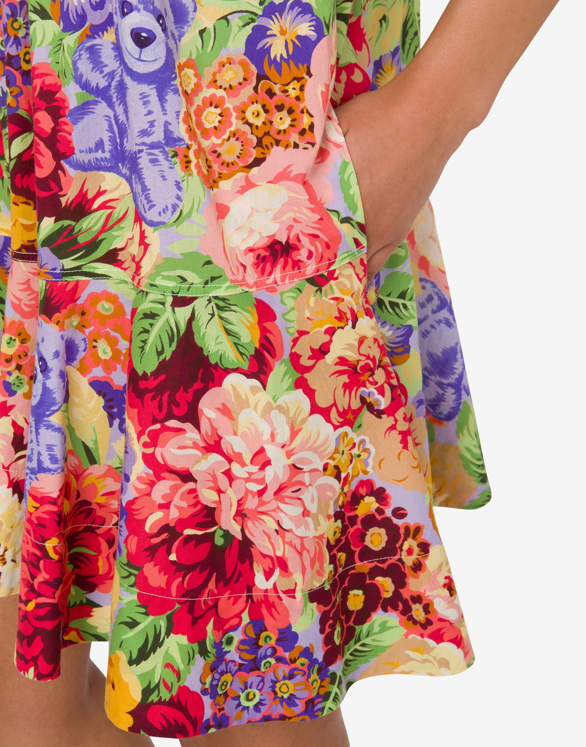 PRINTED COTTON POPLIN DRESS - 4
