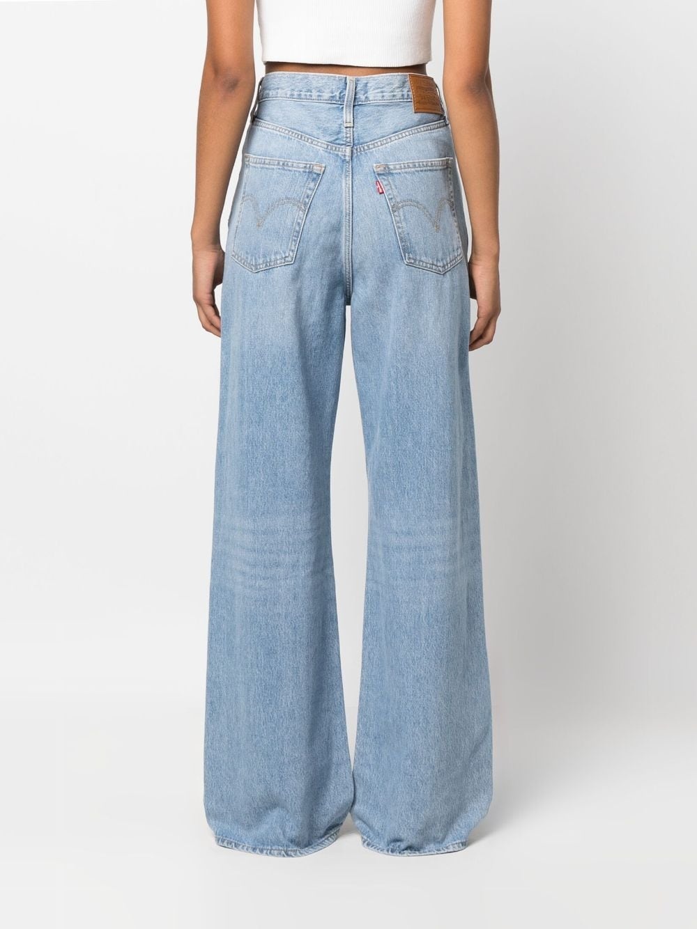 high-waisted wide-leg jeans - 4