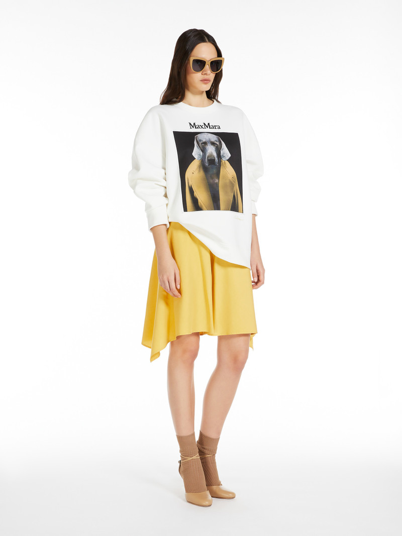 Max Mara BACCO Cotton sweatshirt with Wegman print outlook