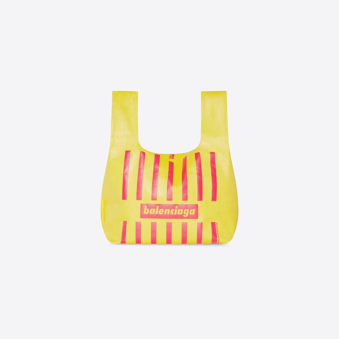 Men's Monday Shopper Bag In Printed Paper Calfskin  in Yellow - 1