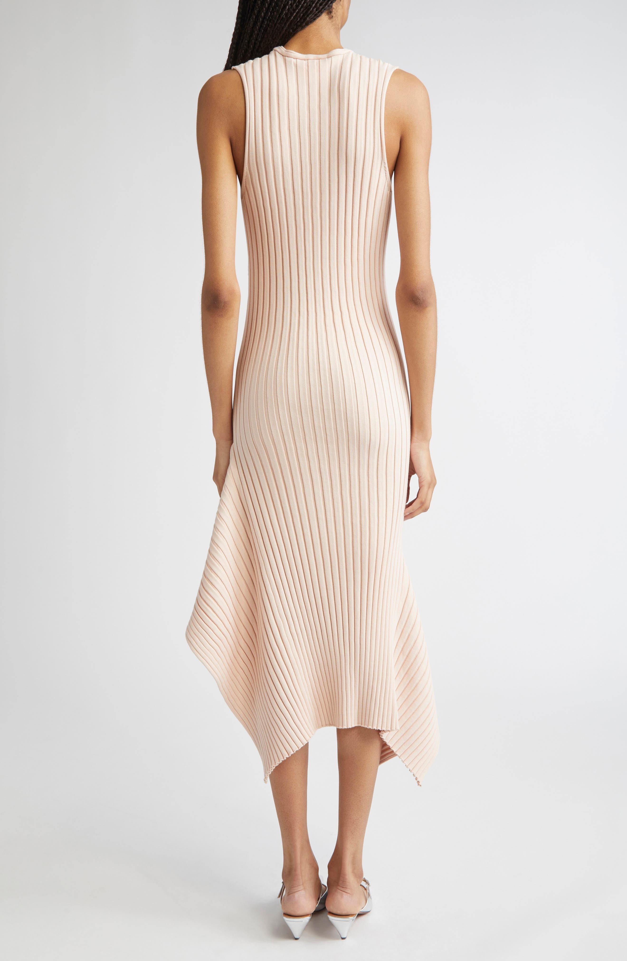 Stella McCartney Rib Cotton Tank Dress in Powder Pink at Nordstrom - 2