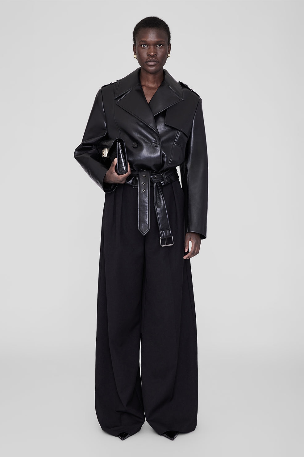 Greer Jacket - Black Recycled Leather - 5