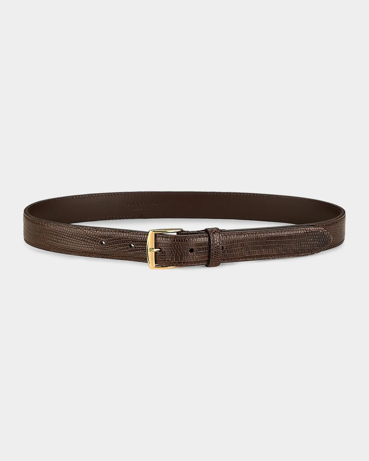 Sloane Croc-Embossed Leather Belt - 1