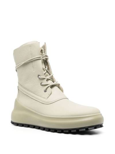 Stone Island Shadow Project lace-up leather boots outlook