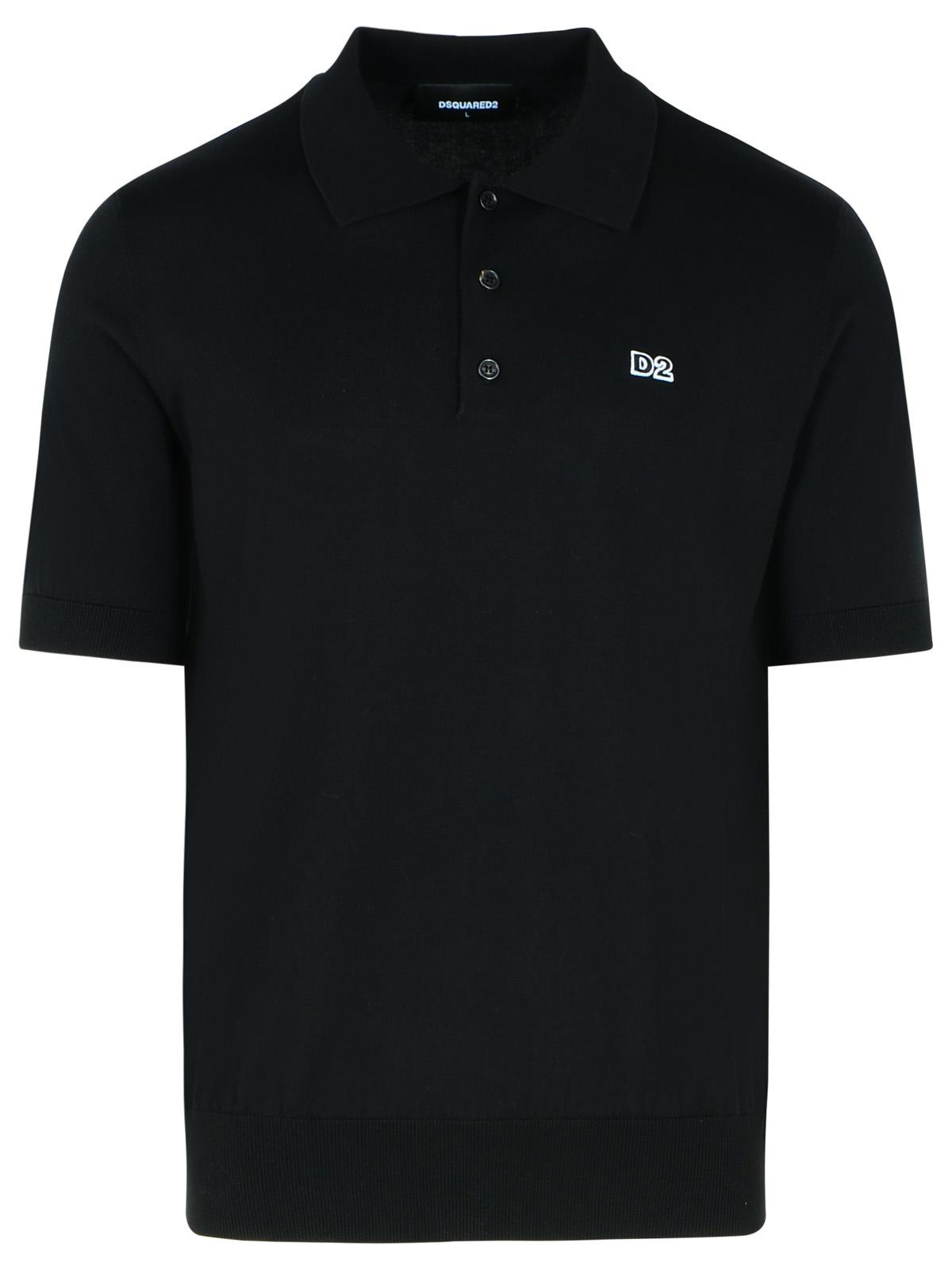 Dsquared2 Black Cotton Polo Shirt Men - 1