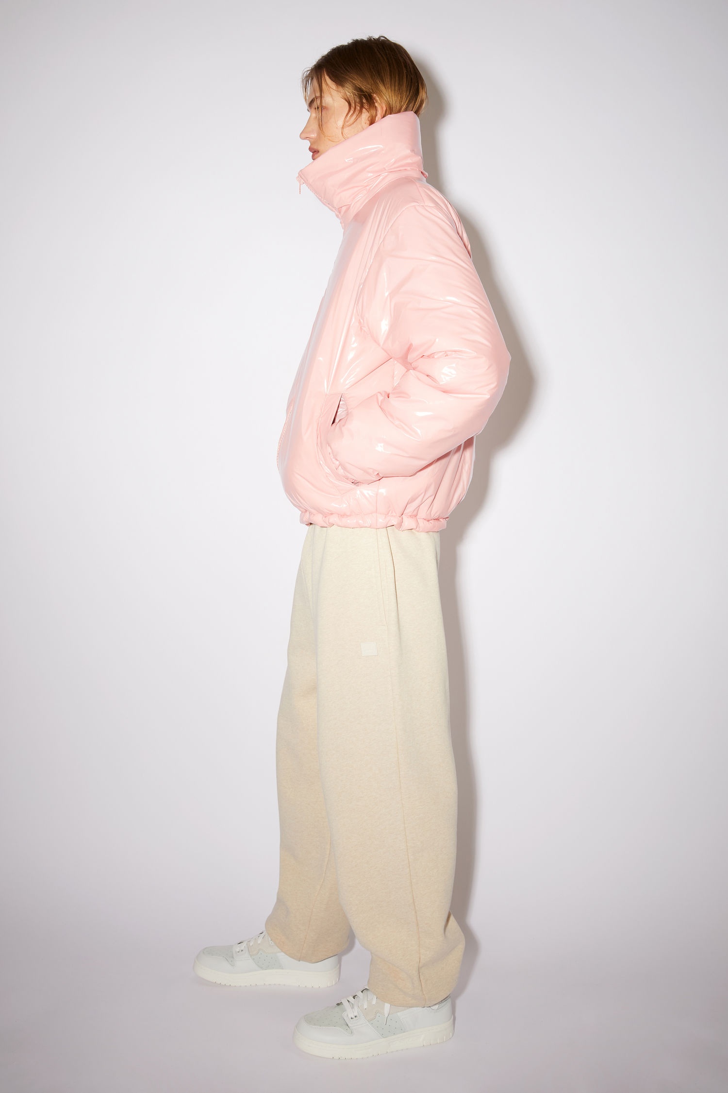 Nylon puffer jacket - Blush pink - 5