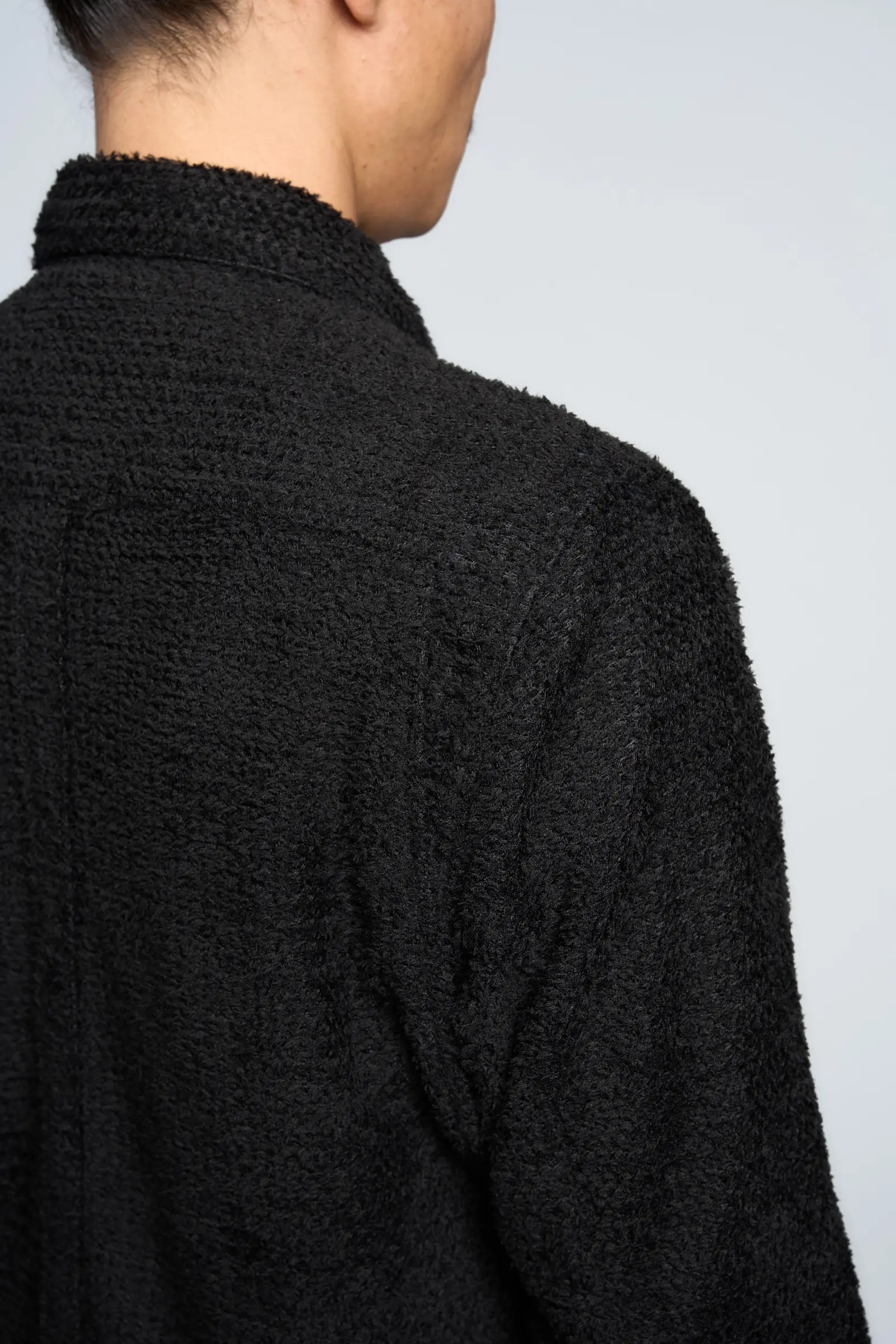 LA1-AD Lofted Knit Fiber Long Sleeve Shirt Black - 20
