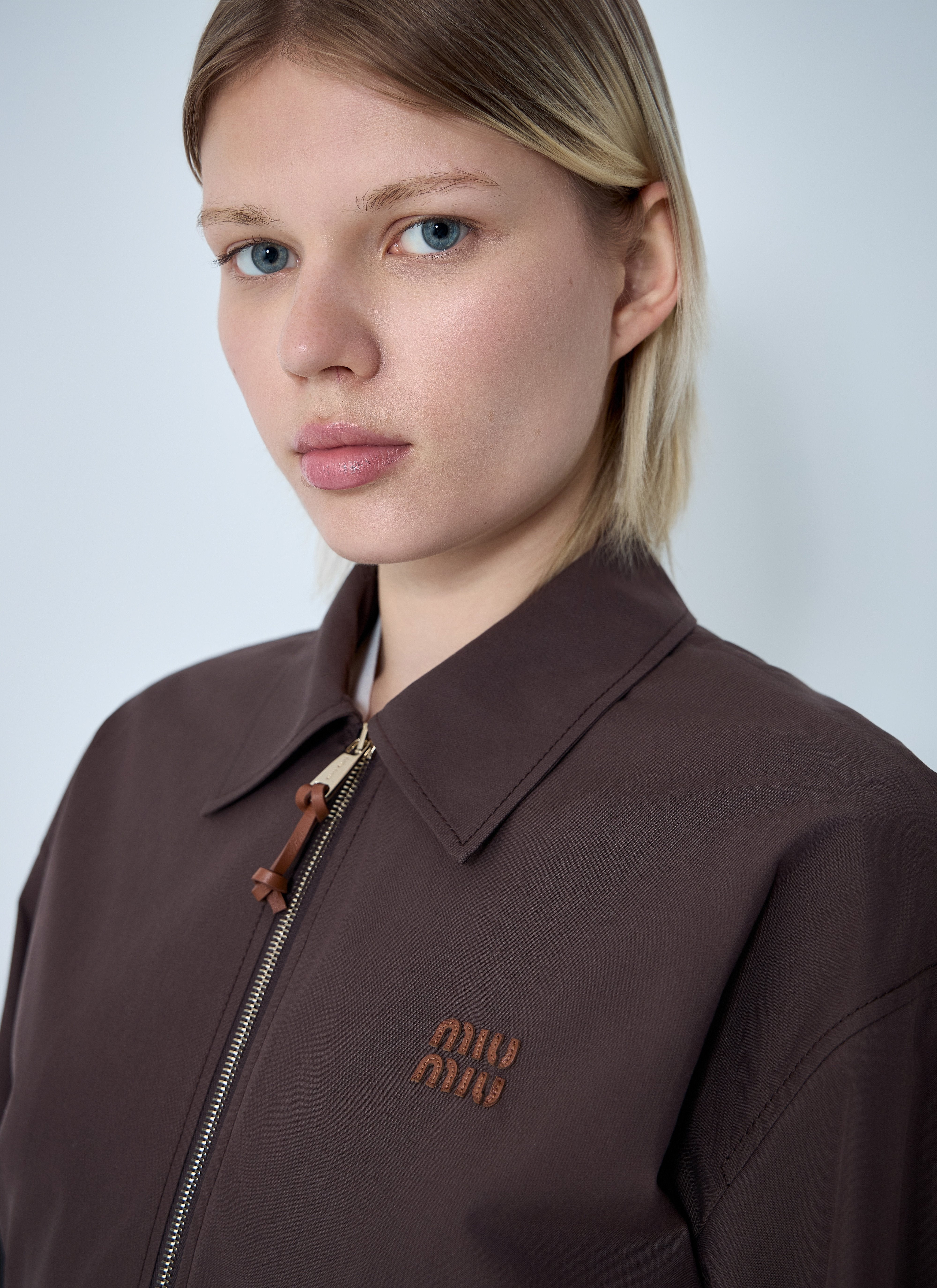 Miu Miu Women Panama Cotton Blouson Jacket - 5