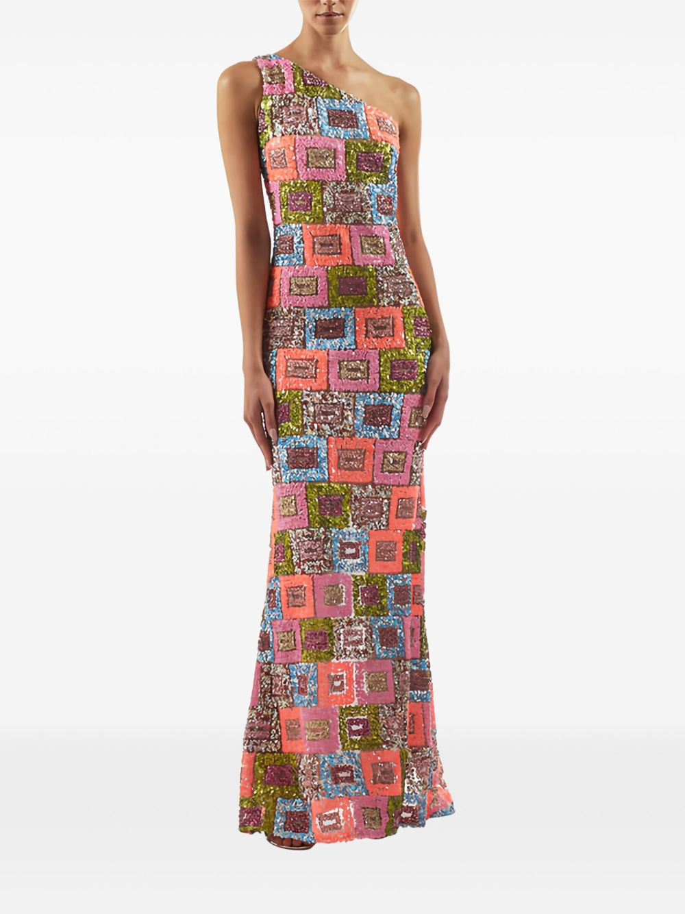 Aspen sequin-embellished one-shoulder maxi dress - 2