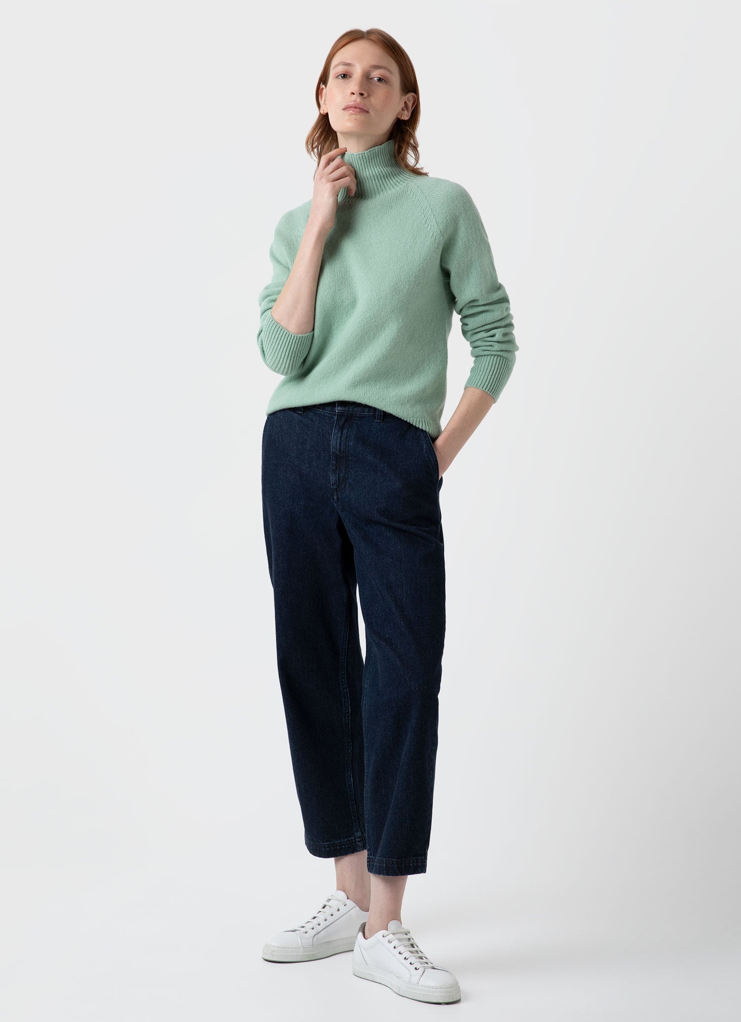 Lambswool Funnel Neck Jumper - 3