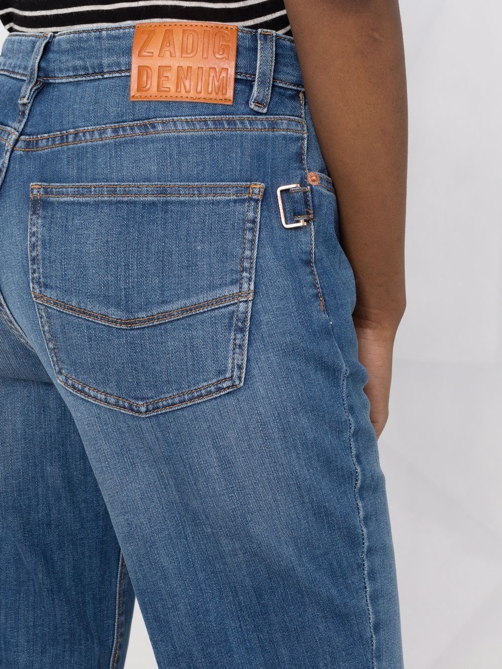 cropped slim-fit jeans - 3
