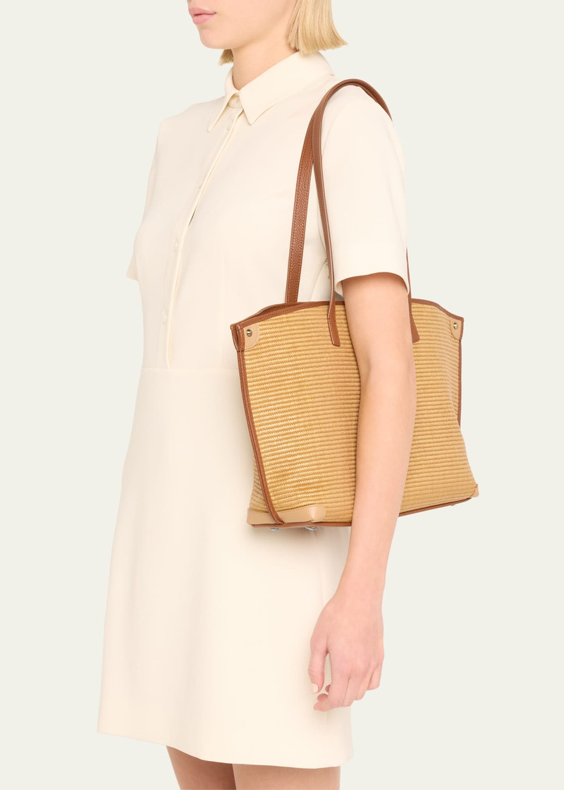 AKRIS Ai Small Raffia Shoulder Bag outlook