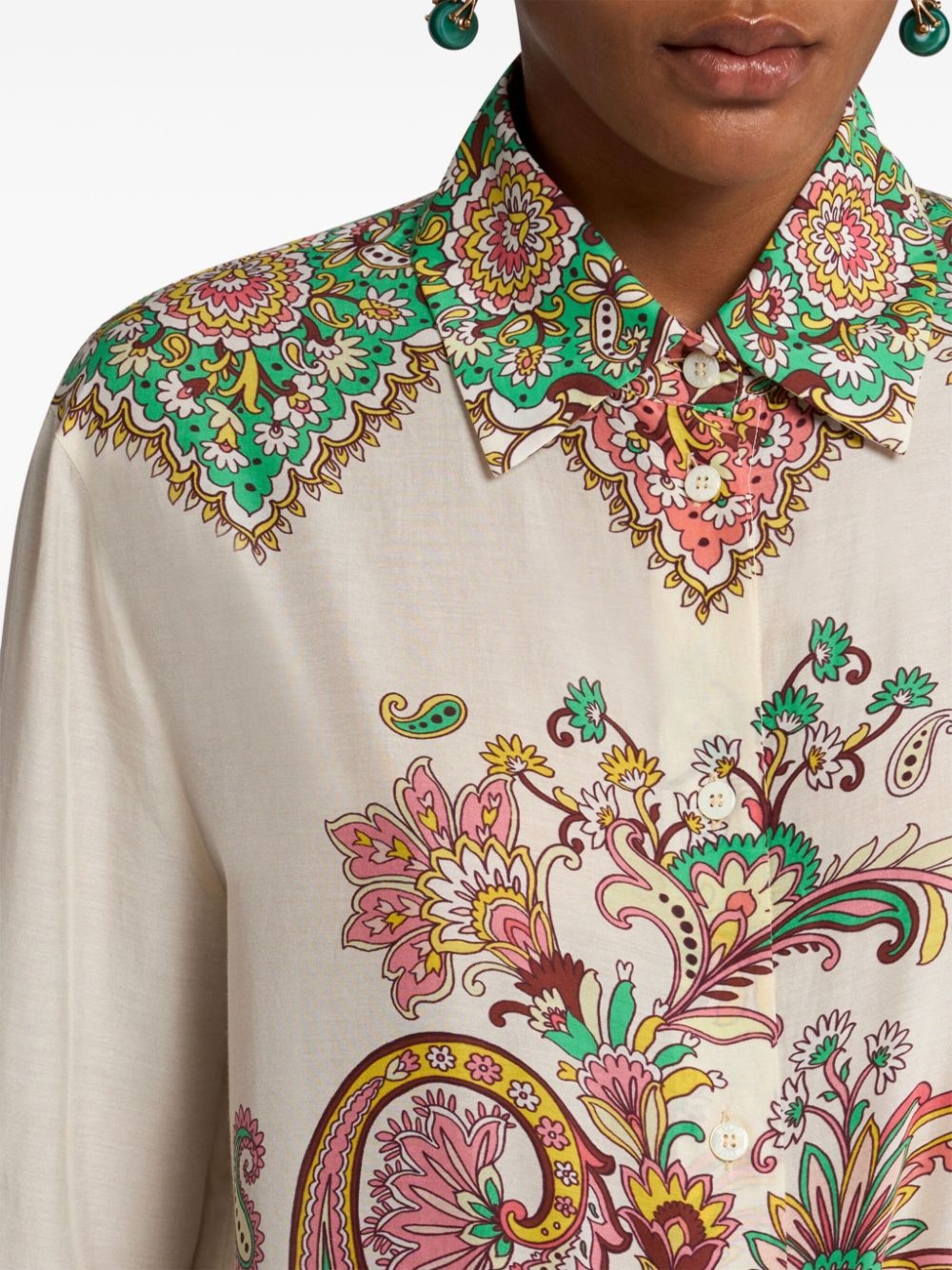 paisley-print shirt - 4