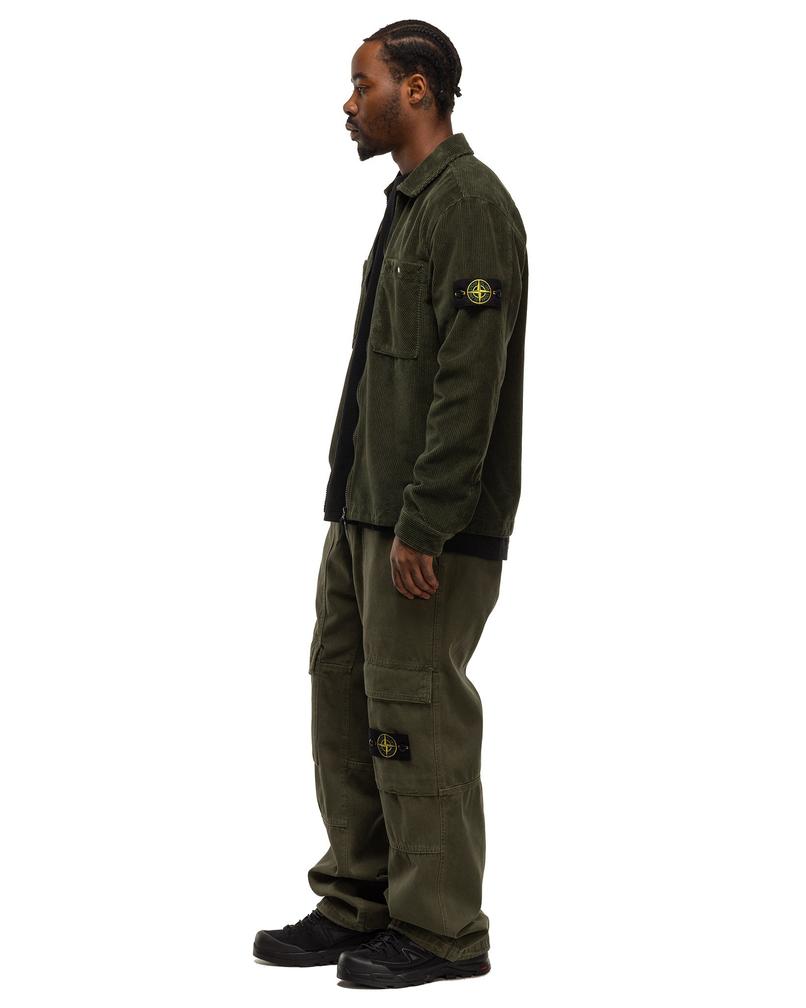 Panama Cotton 'OLD' Effect Relaxed Fit Cargo Pants Musk - 3