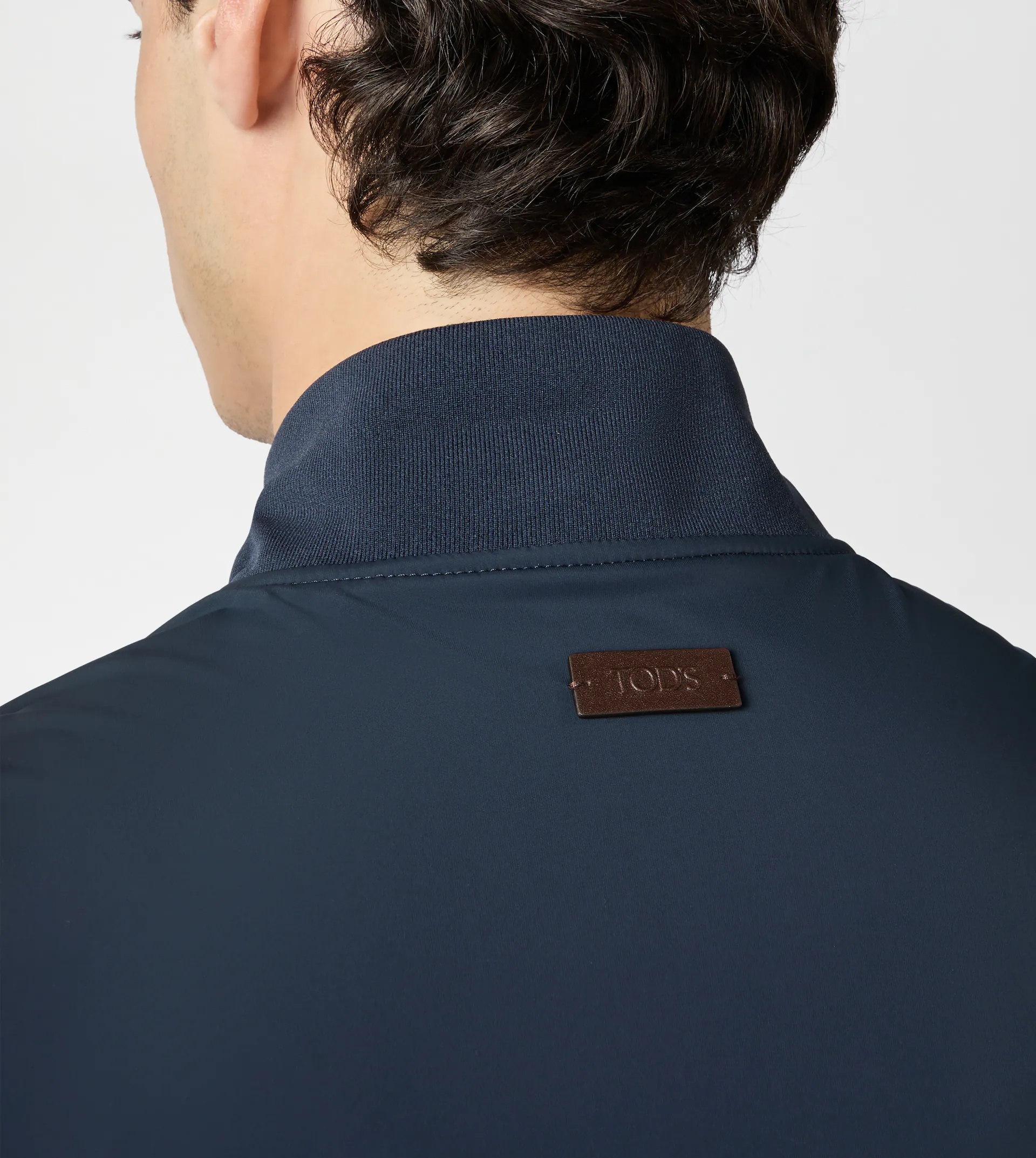 BOMBER JACKET IN TECHNICAL FABRIC - BLUE - 5